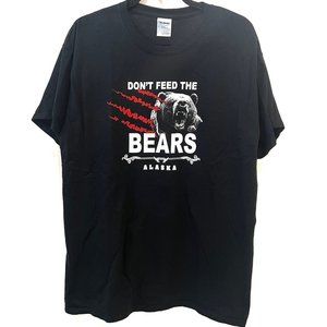 Men's Graphic Black Tee Alaska Shirt in Large